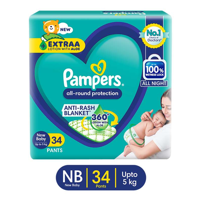 Pampers Diaper Pants - New Born Upto 5kg 34 Pants