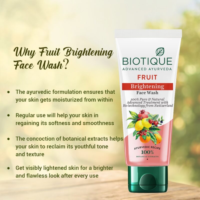 Biotique Fruit Brightening face wash 100ml