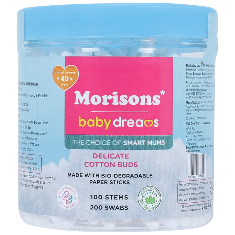 Morison Baby Dreams Cotton Buds 100 Pcs