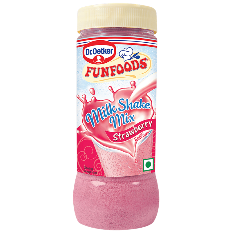 Dr. Oetker FunFoods Milk Shake Mix Strawberry Flavour 200g