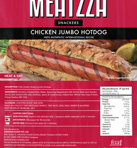 Meatzza Chicken Jumbo Hotdog 500g